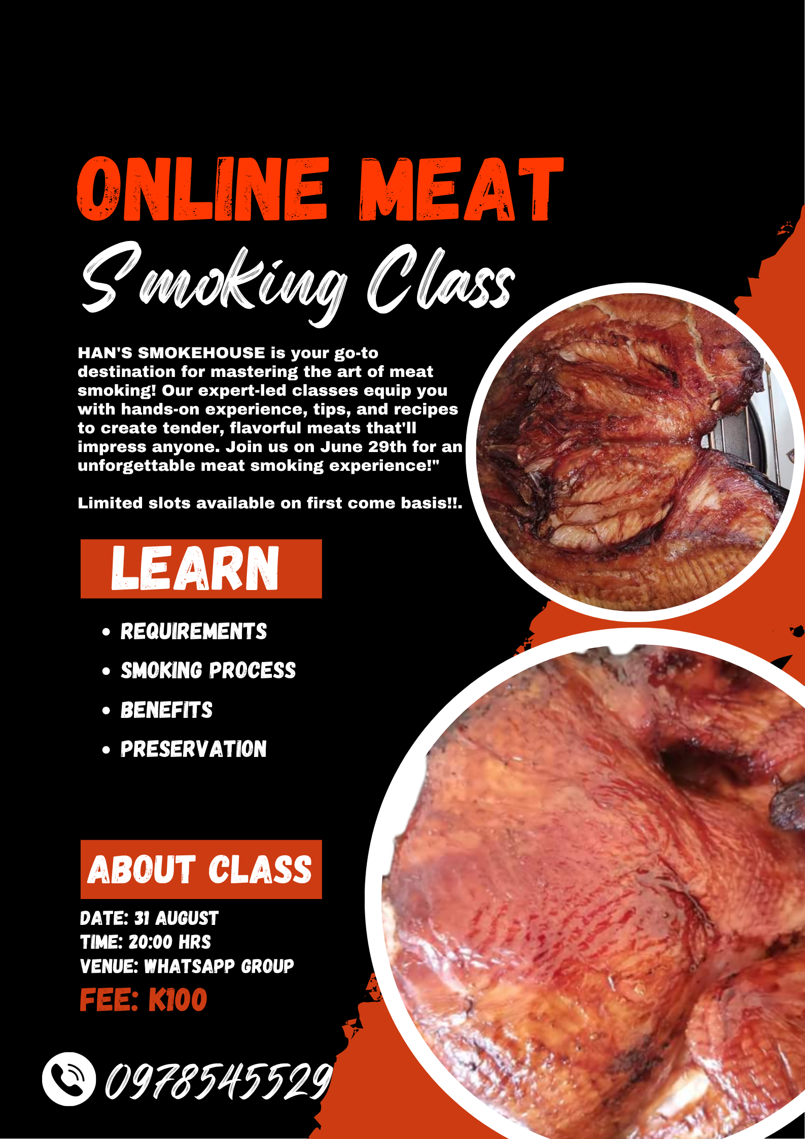 Online Meat Smoking Class